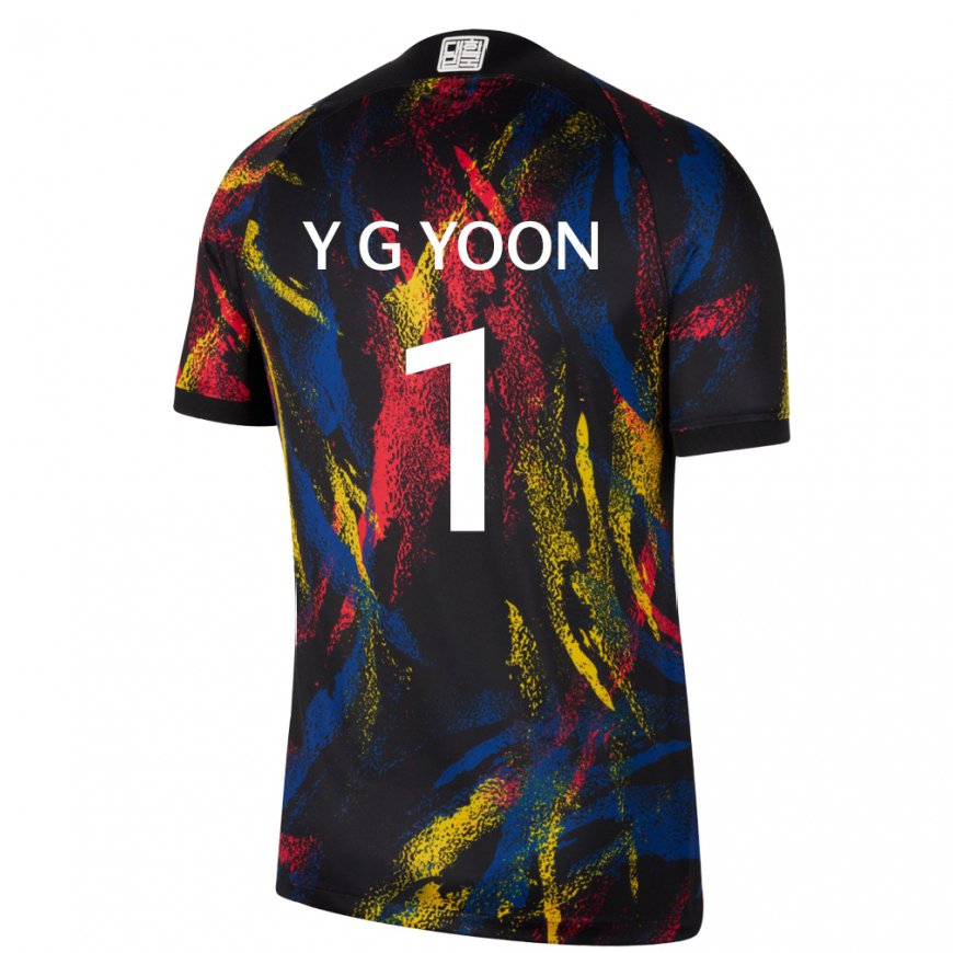 Kandiny Uomo Maglia Corea Del Sud Yoon Young Geul #1 Multicolore Kit Gara Away 22-24 Maglietta