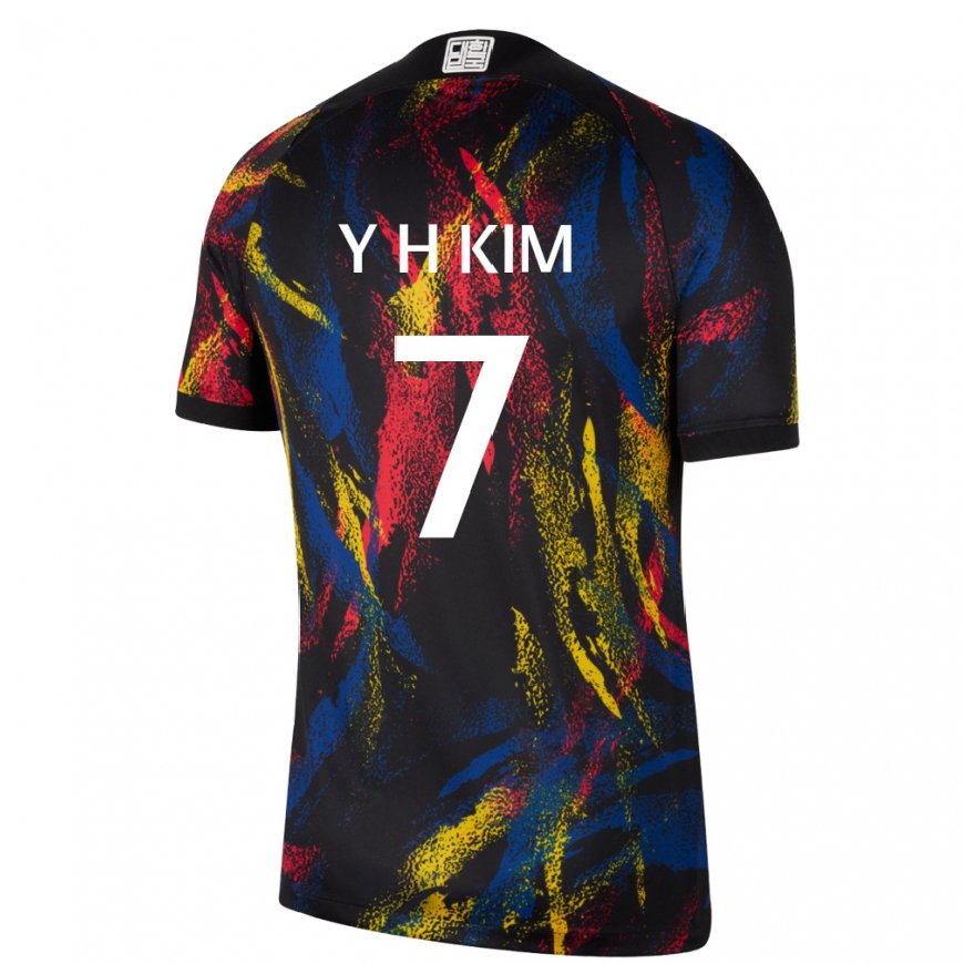 Kandiny Uomo Maglia Corea Del Sud Kim Yong Hak #7 Multicolore Kit Gara Away 22-24 Maglietta