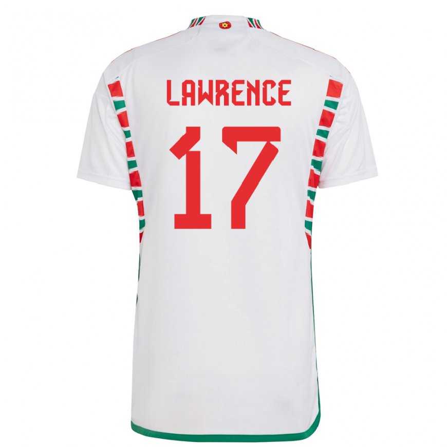 Kandiny Herren Walisische Nadia Lawrence #17 Weiß Auswärtstrikot Trikot 22-24 T-shirt Österreich