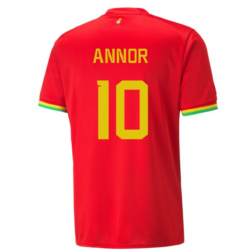 Kandiny Heren Ghanees Emmanuel Annor #10 Rood Uitshirt Uittenue 22-24 T-shirt België