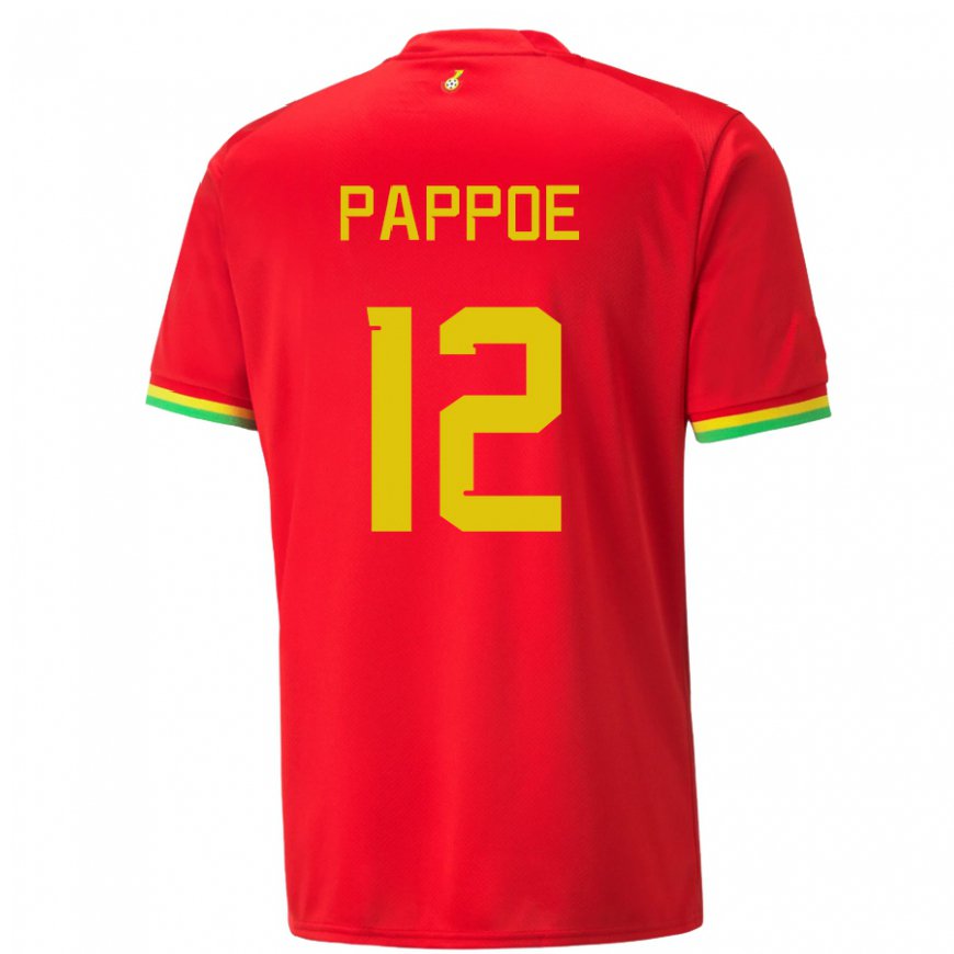 Kandiny Heren Ghanees Isaac Pappoe #12 Rood Uitshirt Uittenue 22-24 T-shirt België