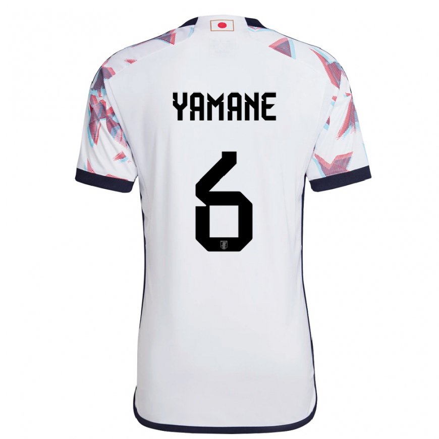 Kandiny Uomo Maglia Giappone Riku Yamane #6 Bianco Kit Gara Away 22-24 Maglietta