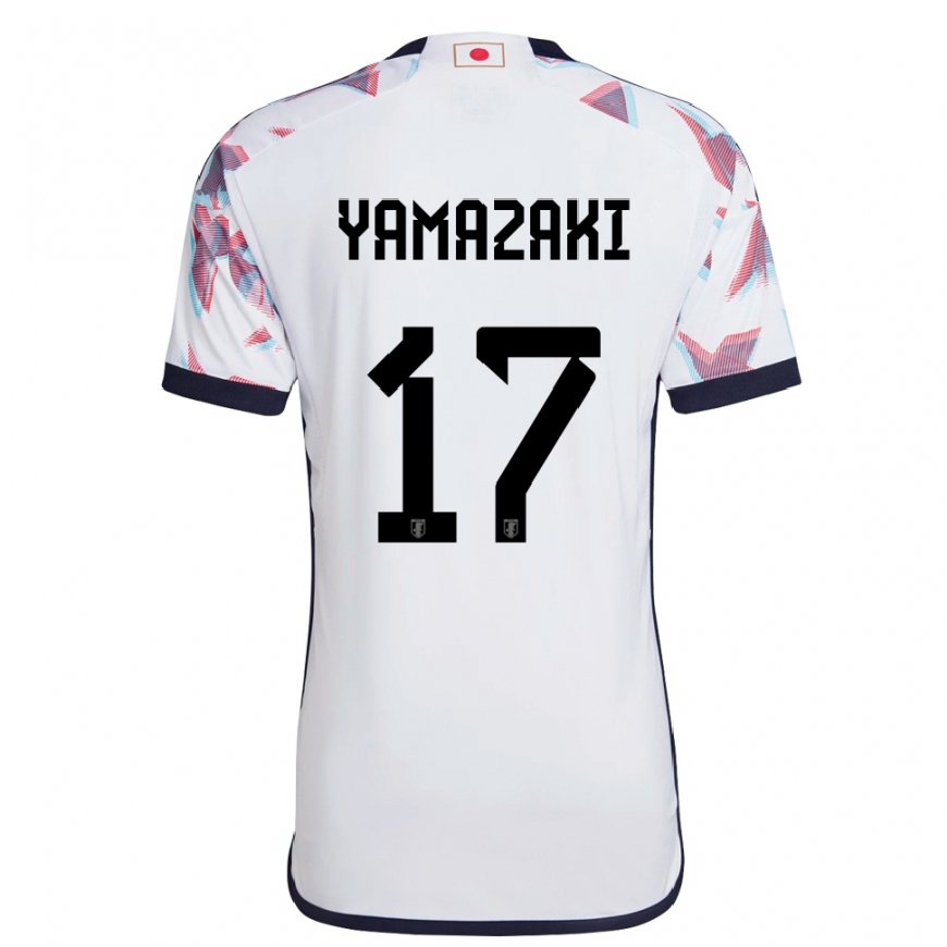 Kandiny Hombre Camiseta Japón Taishin Yamazaki #17 Blanco 2ª Equipación 22-24 La Camisa