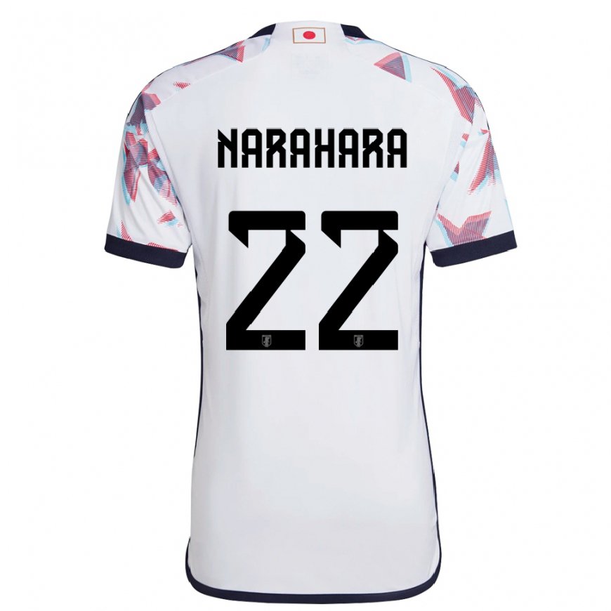 Kandiny Herren Japanische Yoshiki Narahara #22 Weiß Auswärtstrikot Trikot 22-24 T-shirt Österreich