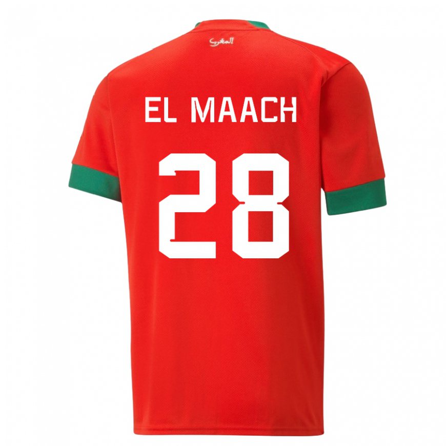 Kandiny Dames Marokkaans Fouad El Maach #28 Rood Thuisshirt Thuistenue 22-24 T-shirt België