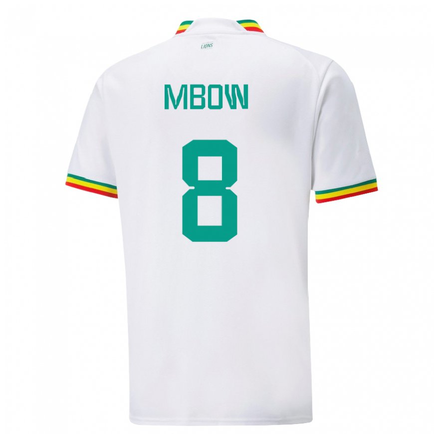 Kandiny Dames Senegalees Mamadou Mbow #8 Wit Thuisshirt Thuistenue 22-24 T-shirt België