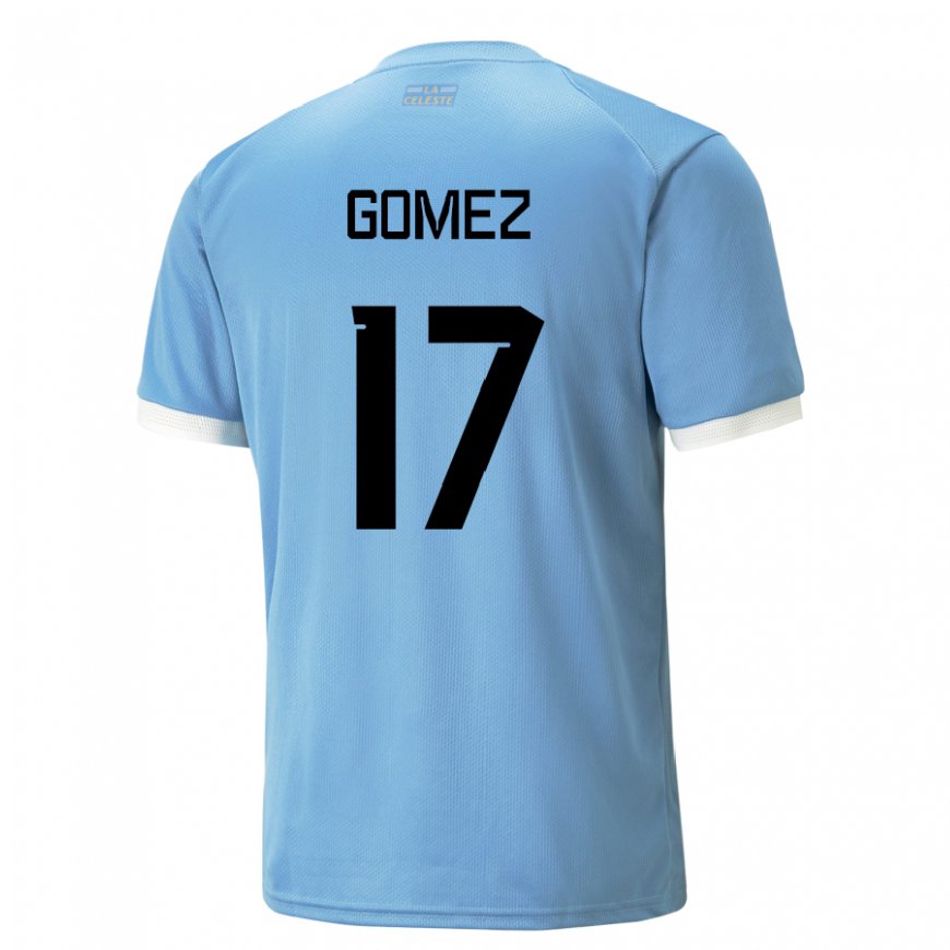 Kandiny Dames Uruguayaans Cecilia Gomez #17 Blauw Thuisshirt Thuistenue 22-24 T-shirt