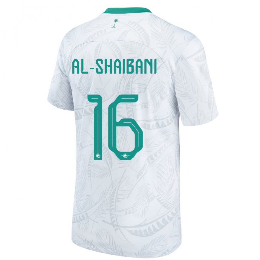 Kandiny Mujer Camiseta Arabia Saudita Asrar Al Shaibani #16 Blanco 1ª Equipación 22-24 La Camisa