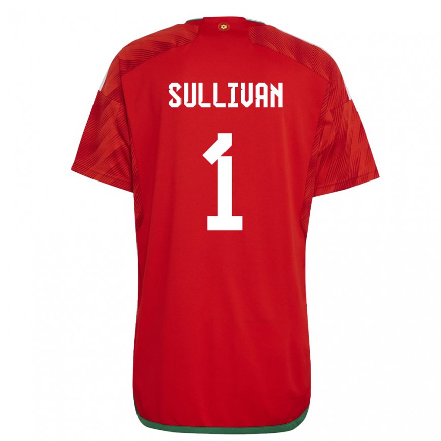 Kandiny Damen Walisische Laura O Sullivan #1 Rot Heimtrikot Trikot 22-24 T-shirt Österreich