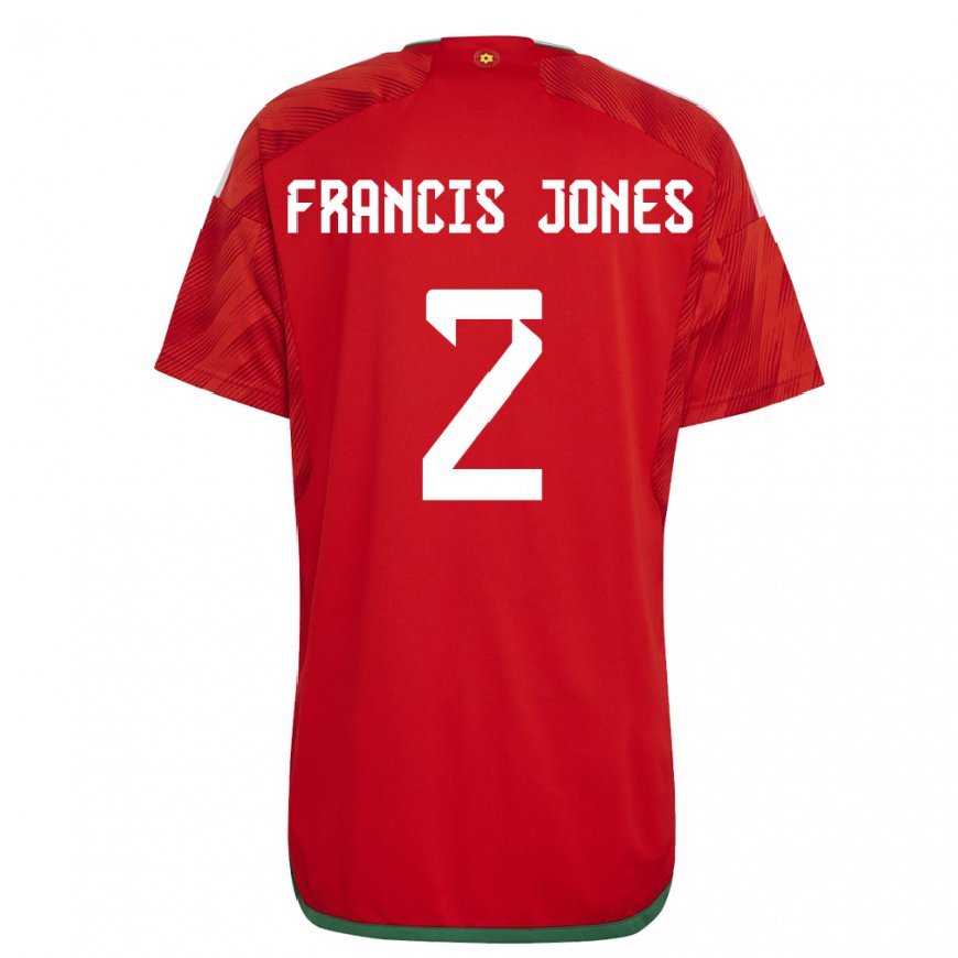 Kandiny Dames Welsh Maria Francis Jones #2 Rood Thuisshirt Thuistenue 22-24 T-shirt België