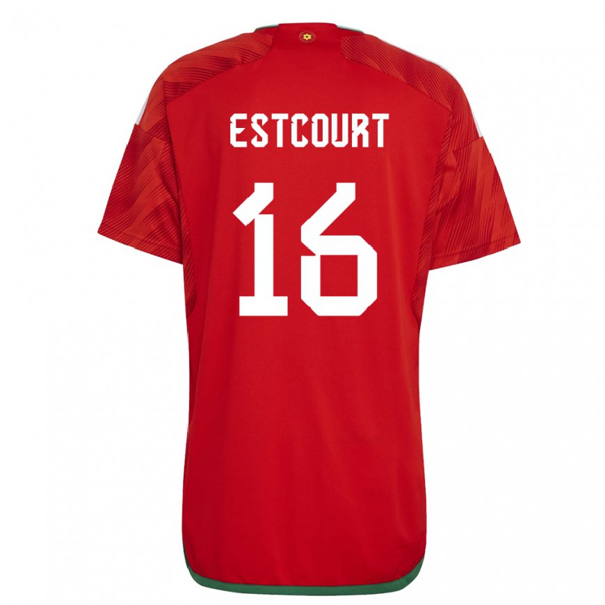 Kandiny Dames Welsh Charlotte Estcourt #16 Rood Thuisshirt Thuistenue 22-24 T-shirt