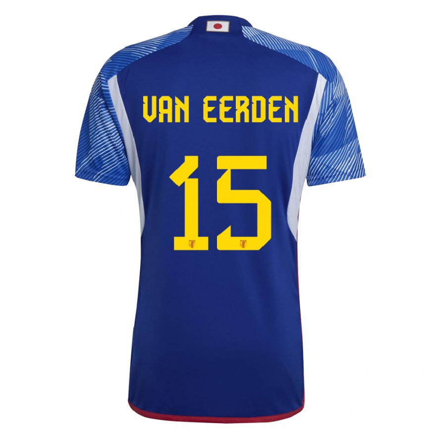 Kandiny Dames Japans Shawn Van Eerden #15 Koningsblauw Thuisshirt Thuistenue 22-24 T-shirt België