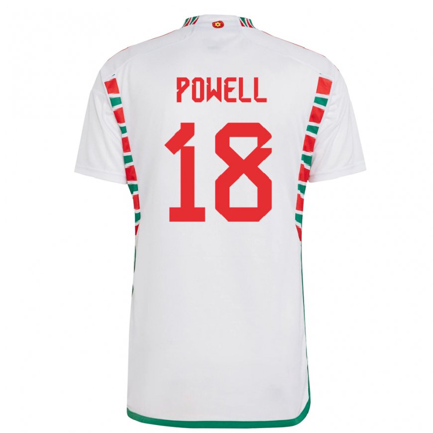 Kandiny Dames Welsh Ella Powell #18 Wit Uitshirt Uittenue 22-24 T-shirt