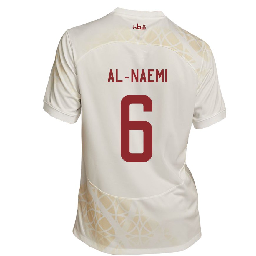 Kandiny Damen Katarische Reem Al Naemi #6 Goldbeige Auswärtstrikot Trikot 22-24 T-shirt Österreich