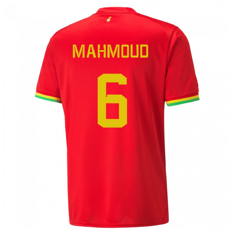 Kandiny Mujer Camiseta Ghana Mohaison Mahmoud #6 Rojo 2ª Equipación 22-24 La Camisa