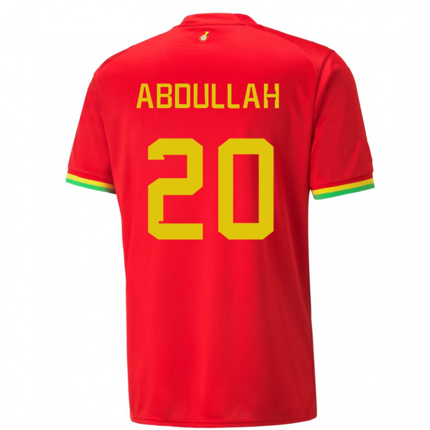 Kandiny Donna Maglia Ghana Razak Abdullah #20 Rosso Kit Gara Away 22-24 Maglietta