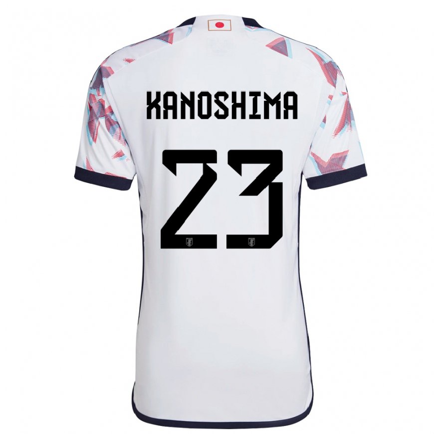 Kandiny Dames Japans Yu Kanoshima #23 Wit Uitshirt Uittenue 22-24 T-shirt België