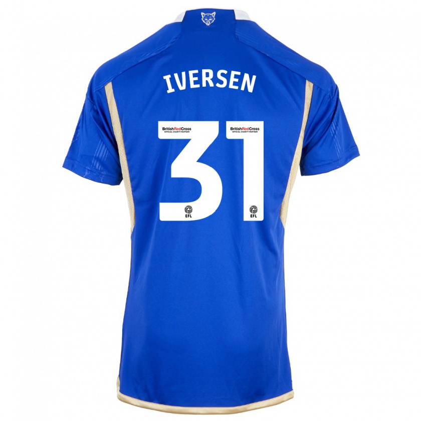 Kandiny Kinderen Daniel Iversen #31 Blauw Thuisshirt Thuistenue 2023/24 T-Shirt België