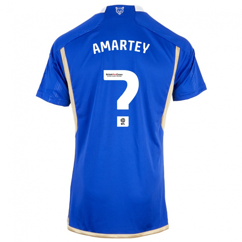 Kandiny Kinderen Bobby Amartey #0 Blauw Thuisshirt Thuistenue 2023/24 T-Shirt België