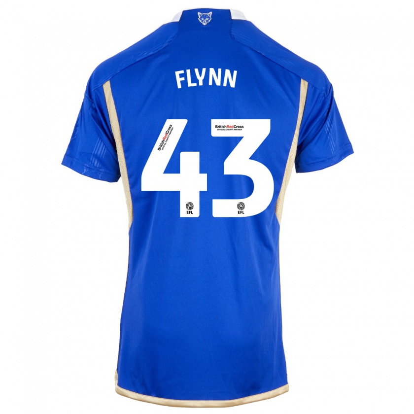 Kandiny Kinderen Shane Flynn #43 Blauw Thuisshirt Thuistenue 2023/24 T-Shirt België