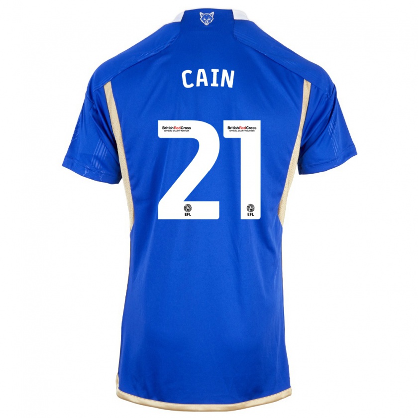 Kandiny Kinderen Hannah Cain #21 Blauw Thuisshirt Thuistenue 2023/24 T-Shirt België