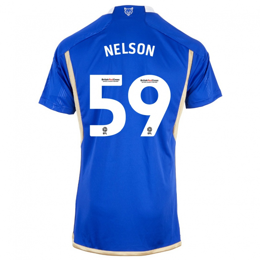 Kandiny Kinder Ronny Nelson #59 Blau Heimtrikot Trikot 2023/24 T-Shirt Österreich