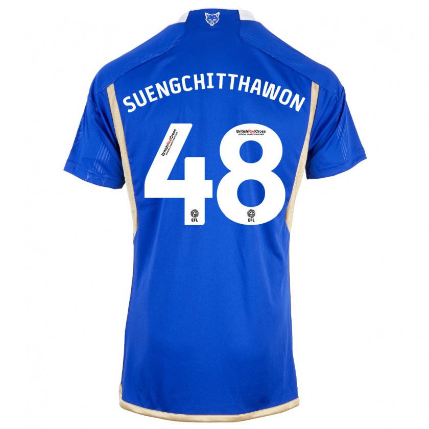 Kandiny Kinder Thanawat Suengchitthawon #48 Blau Heimtrikot Trikot 2023/24 T-Shirt Österreich