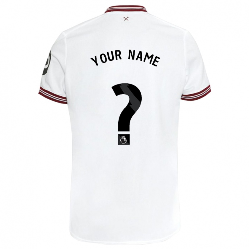 Kandiny Bambino Maglia Il Tuo Nome #0 Bianco Kit Gara Away 2023/24 Maglietta