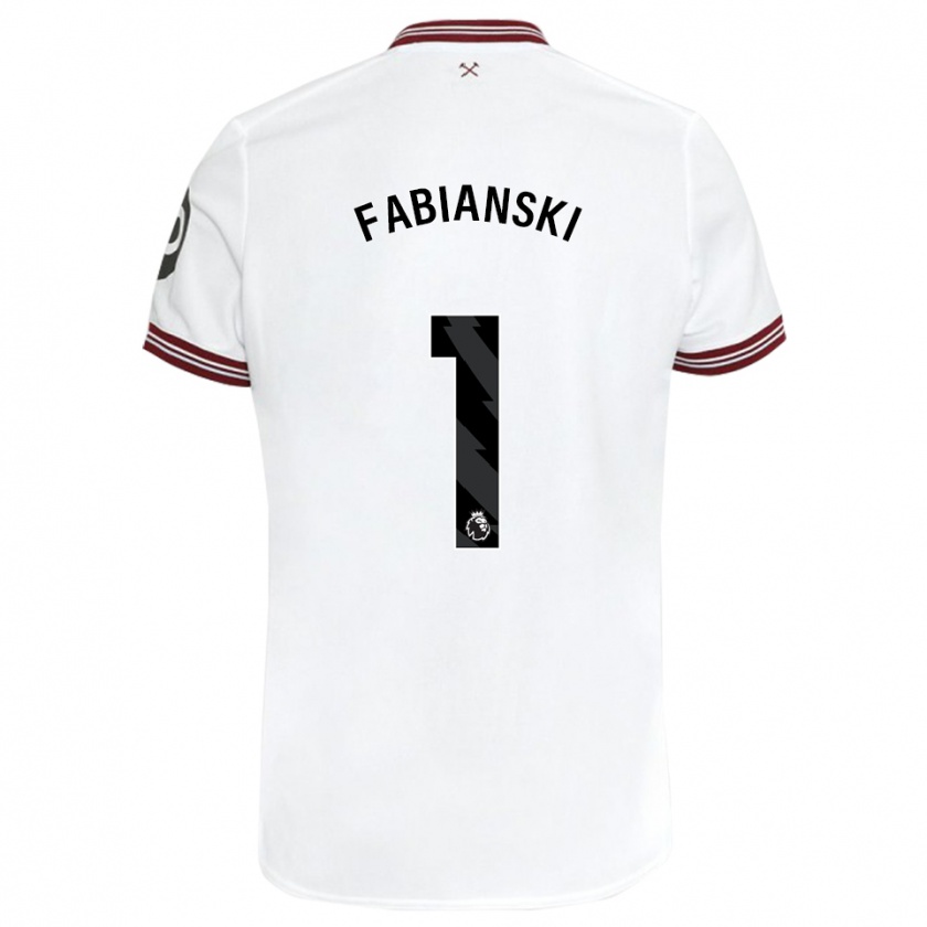 Kandiny Niño Camiseta Lukasz Fabianski #1 Blanco 2ª Equipación 2023/24 La Camisa