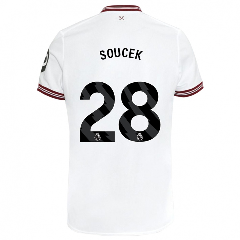 Kandiny Niño Camiseta Tomas Soucek #28 Blanco 2ª Equipación 2023/24 La Camisa