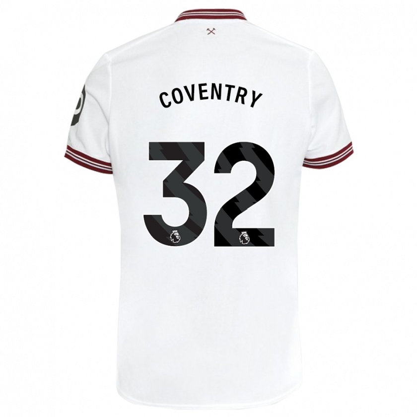 Kandiny Niño Camiseta Conor Coventry #32 Blanco 2ª Equipación 2023/24 La Camisa