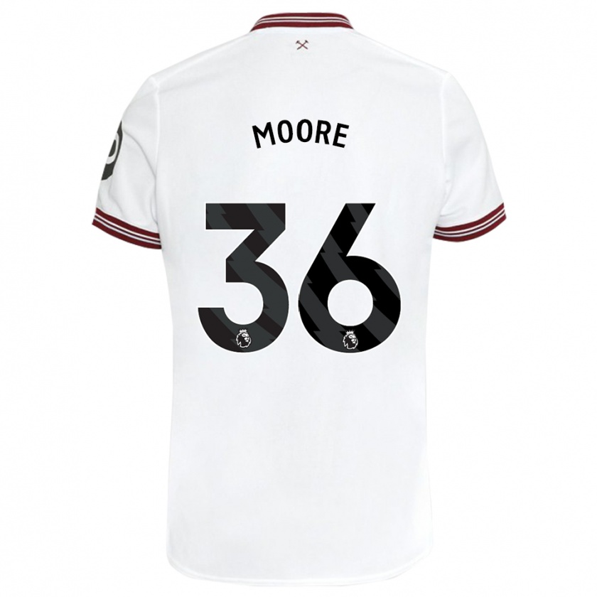 Kandiny Niño Camiseta Sean Moore #36 Blanco 2ª Equipación 2023/24 La Camisa