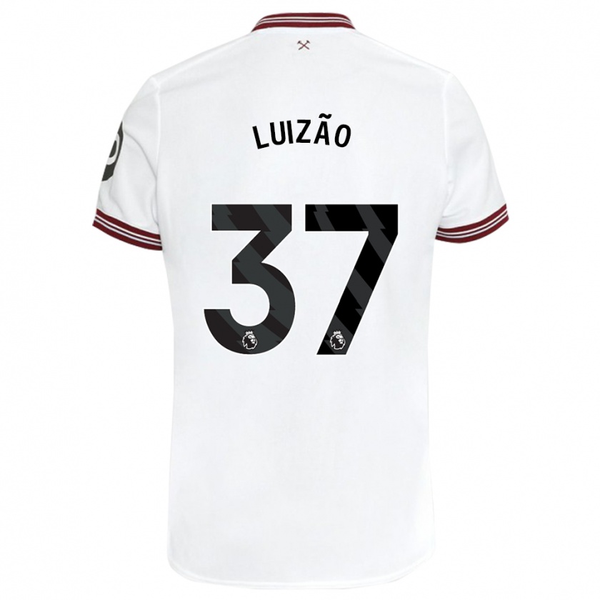 Kandiny Niño Camiseta Luizão #37 Blanco 2ª Equipación 2023/24 La Camisa