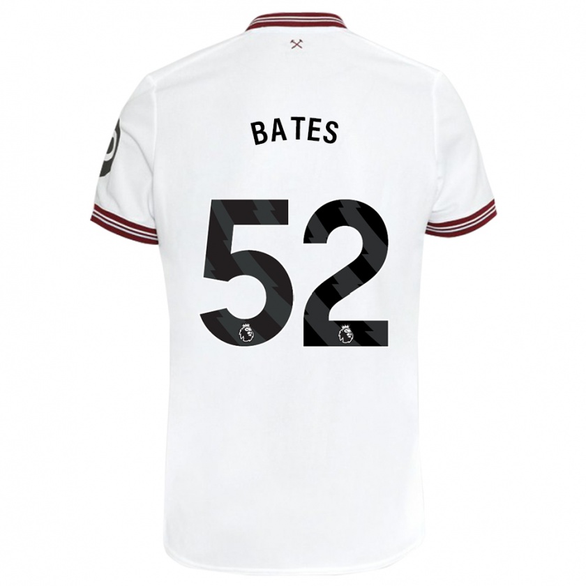 Kandiny Kinderen Billy Bates #52 Wit Uitshirt Uittenue 2023/24 T-Shirt België