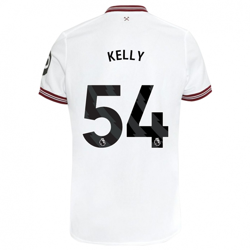 Kandiny Niño Camiseta Patrick Kelly #54 Blanco 2ª Equipación 2023/24 La Camisa