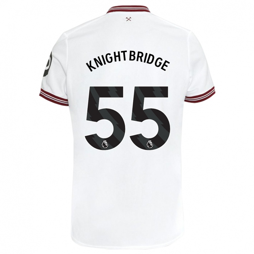 Kandiny Kinder Jacob Knightbridge #55 Weiß Auswärtstrikot Trikot 2023/24 T-Shirt Österreich