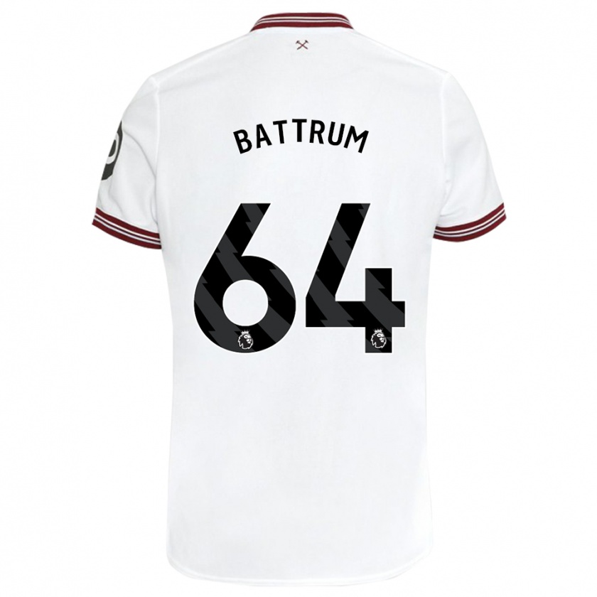 Kandiny Kinderen Ryan Battrum #64 Wit Uitshirt Uittenue 2023/24 T-Shirt België