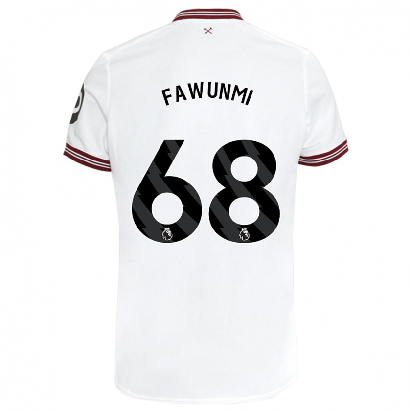 Kandiny Kinderen Favour Fawunmi #68 Wit Uitshirt Uittenue 2023/24 T-Shirt België