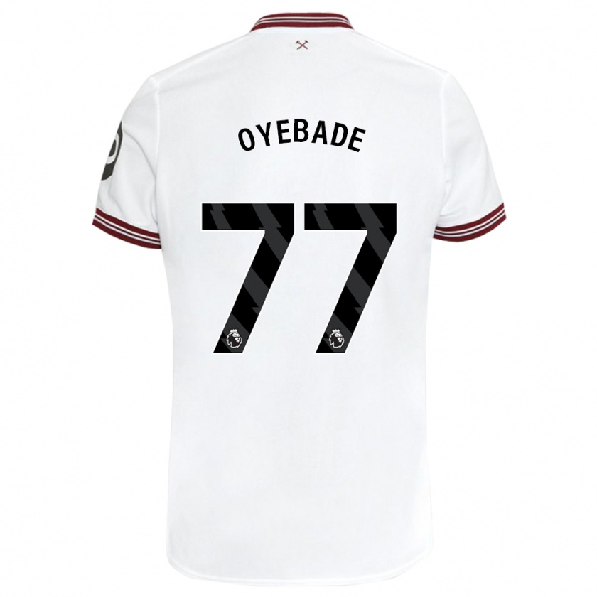 Kandiny Kinderen Rayan Oyebade #77 Wit Uitshirt Uittenue 2023/24 T-Shirt België