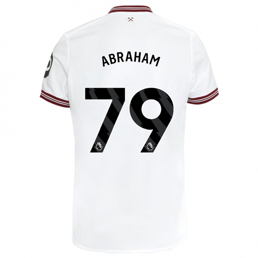 Kandiny Bambino Maglia Dondre Abraham #79 Bianco Kit Gara Away 2023/24 Maglietta