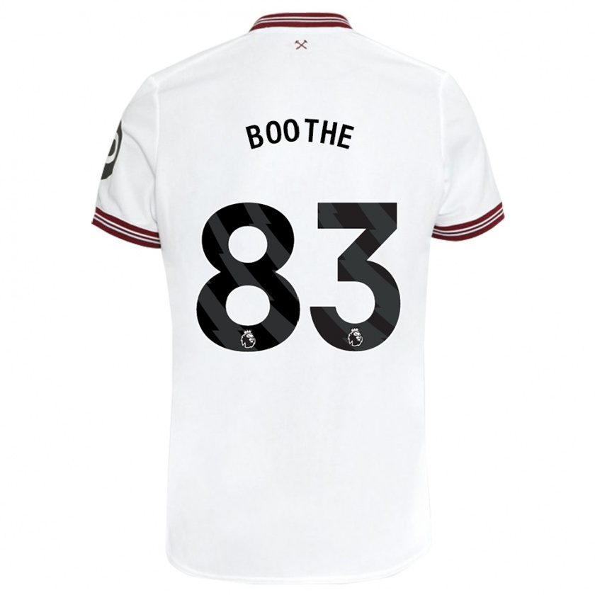 Kandiny Niño Camiseta Sebastian Boothe #83 Blanco 2ª Equipación 2023/24 La Camisa