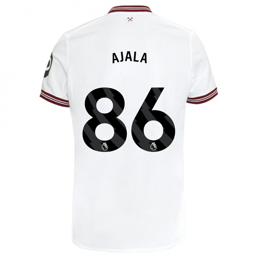 Kandiny Niño Camiseta Joshua Ajala #86 Blanco 2ª Equipación 2023/24 La Camisa