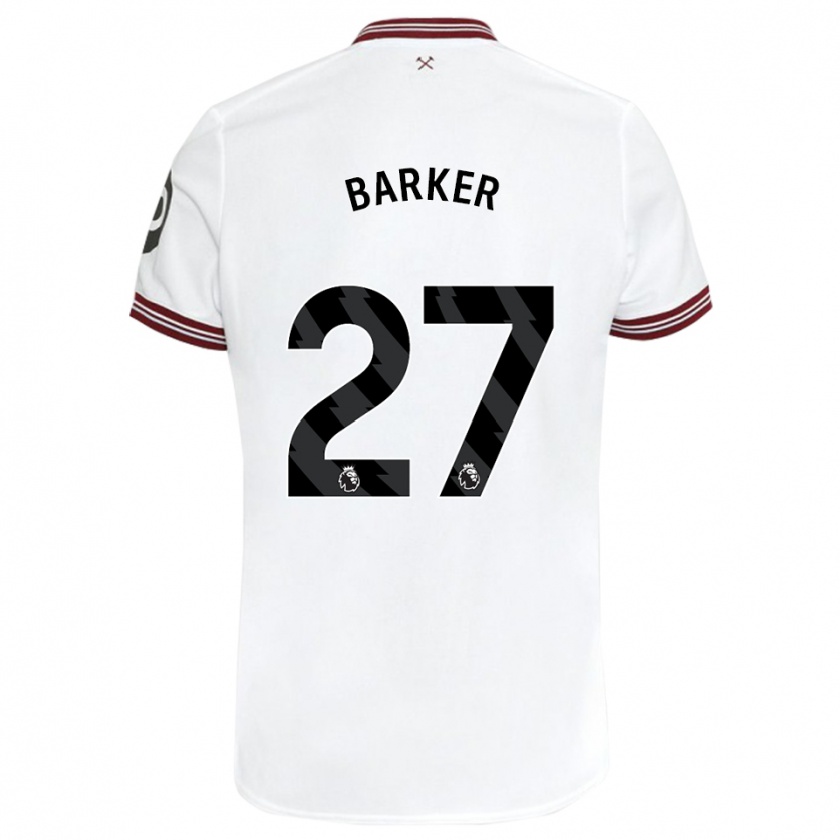 Kandiny Bambino Maglia Maisy Barker #27 Bianco Kit Gara Away 2023/24 Maglietta