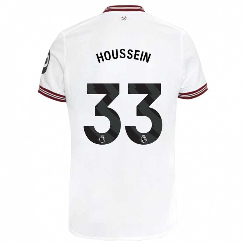 Kandiny Niño Camiseta Halle Houssein #33 Blanco 2ª Equipación 2023/24 La Camisa