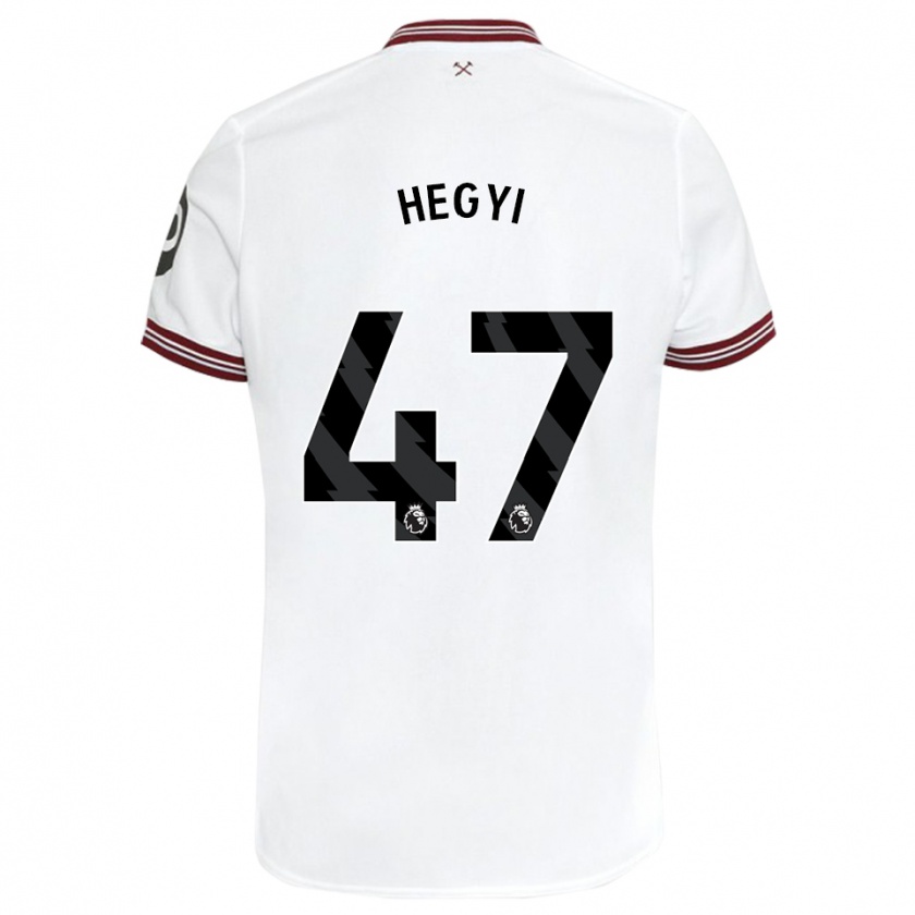 Kandiny Niño Camiseta Krisztian Hegyi #47 Blanco 2ª Equipación 2023/24 La Camisa