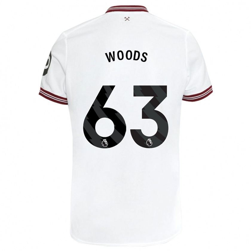 Kandiny Kinder Archie Woods #63 Weiß Auswärtstrikot Trikot 2023/24 T-Shirt Österreich