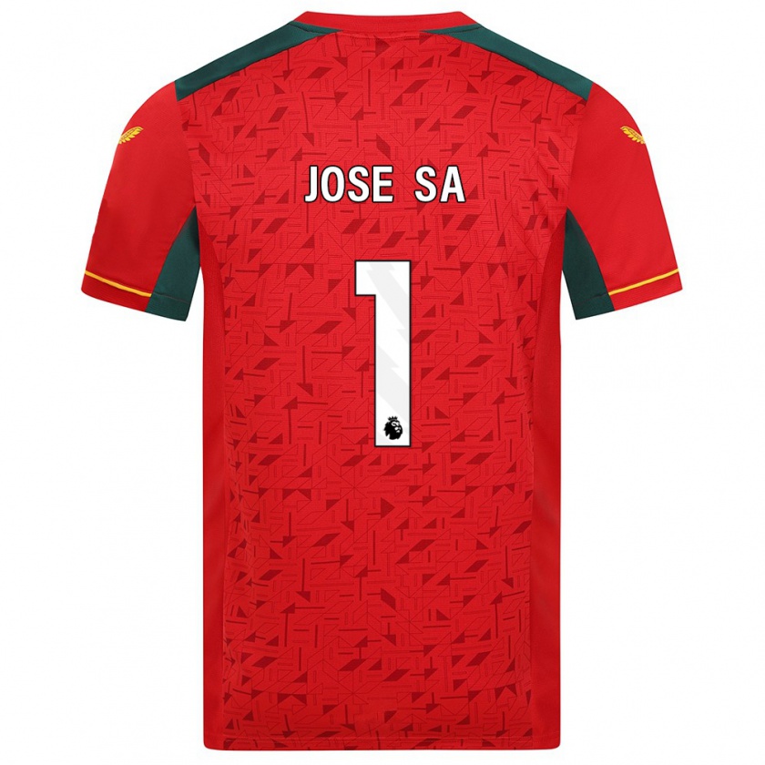 Kandiny Bambino Maglia José Sá #1 Rosso Kit Gara Away 2023/24 Maglietta