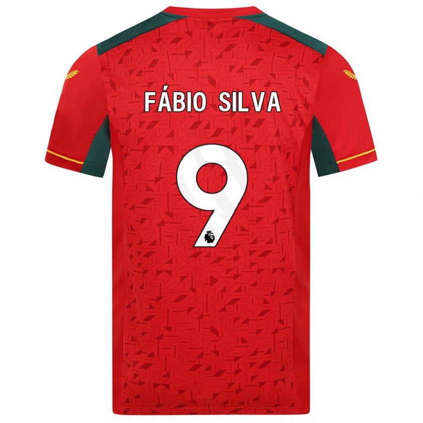 Kandiny Bambino Maglia Fábio Silva #9 Rosso Kit Gara Away 2023/24 Maglietta