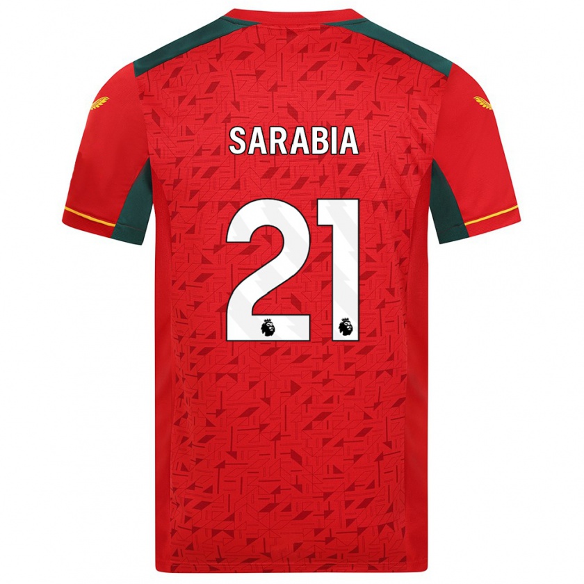 Kandiny Bambino Maglia Pablo Sarabia #21 Rosso Kit Gara Away 2023/24 Maglietta