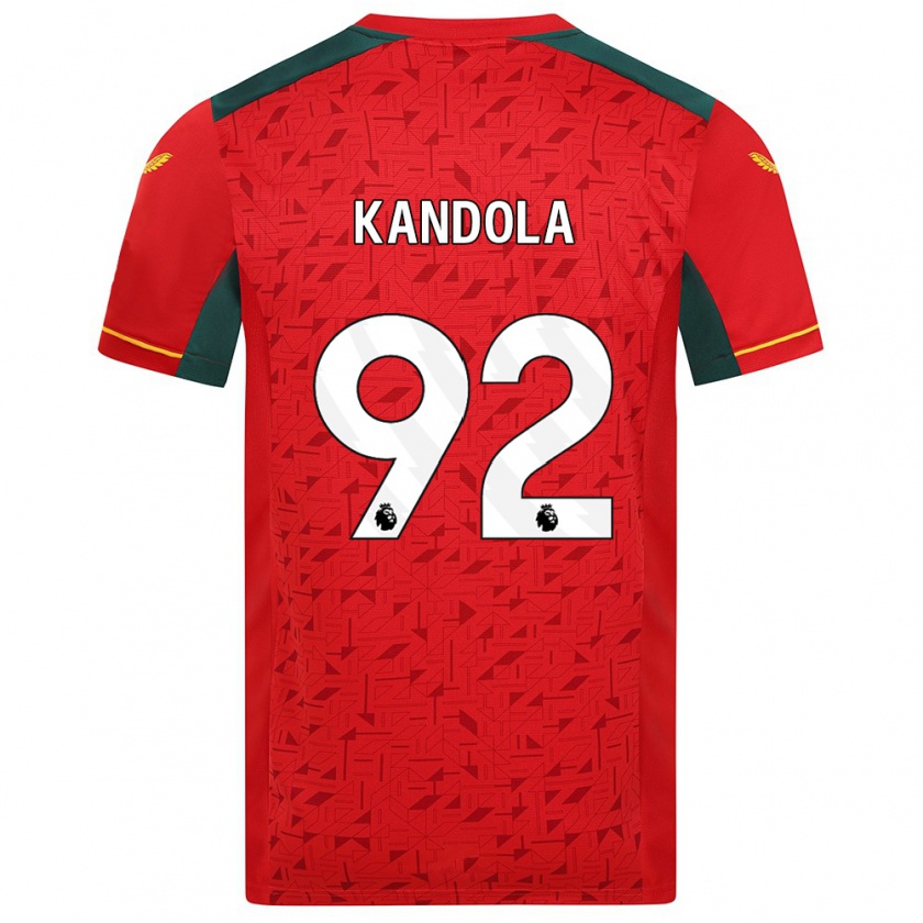 Kandiny Kinderen Kam Kandola #92 Rood Uitshirt Uittenue 2023/24 T-Shirt België